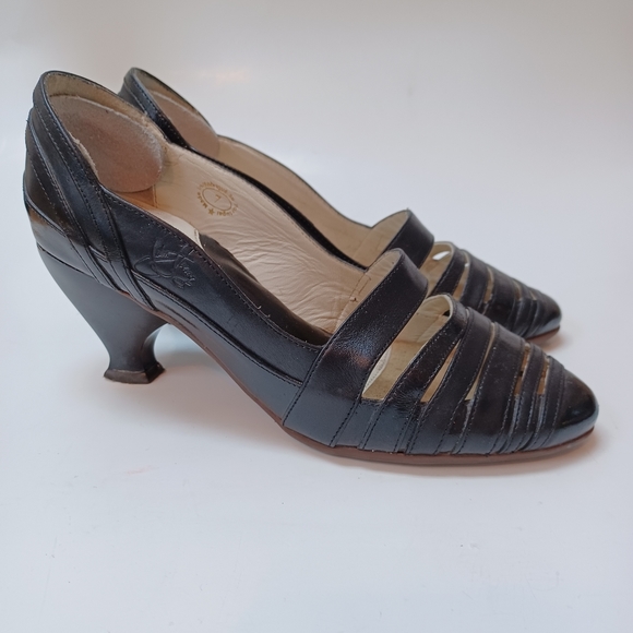 John Fluevog Heels Black Leather Pumps Blind Faith Womens size 7 - Picture 6 of 16